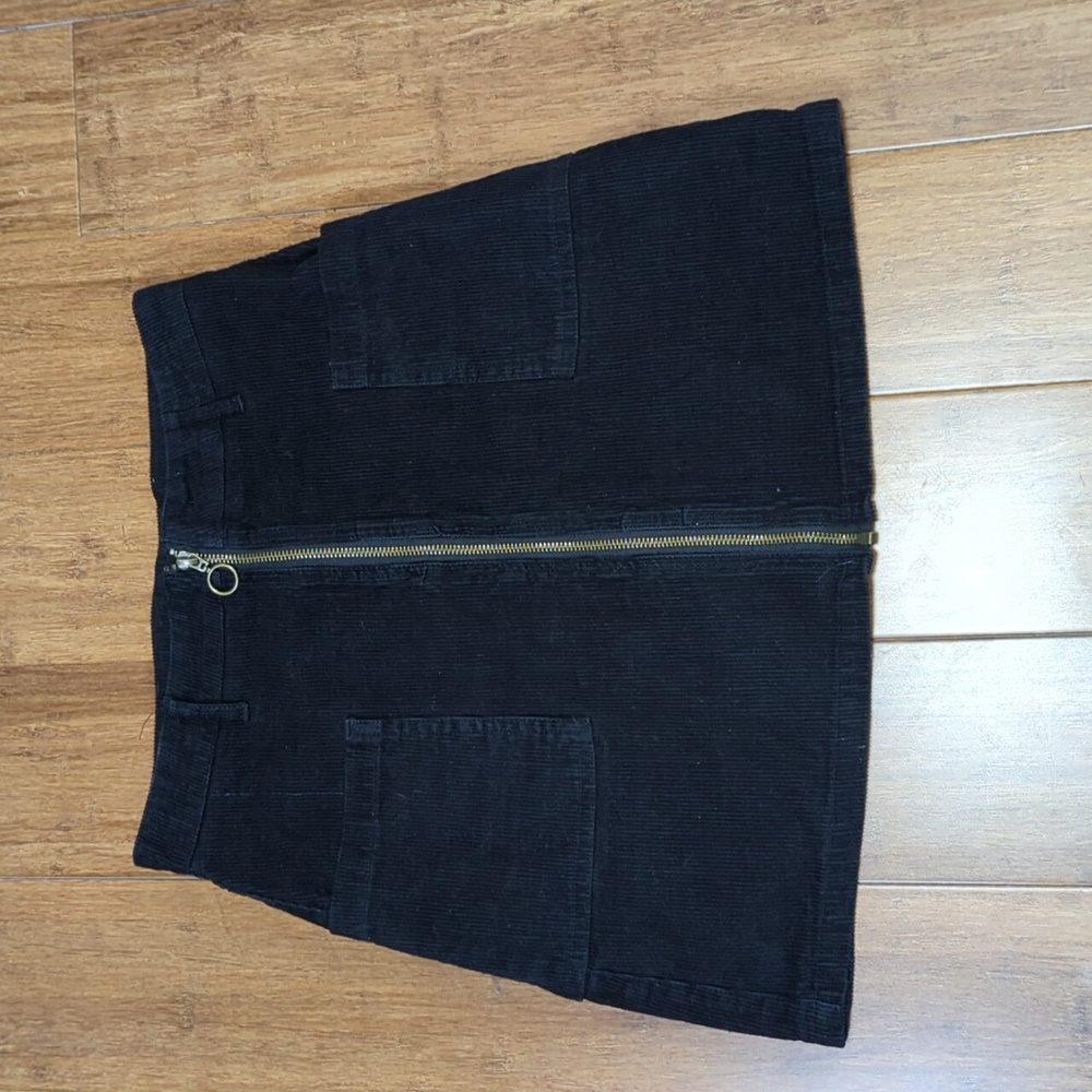 Altar'd State Black Corduroy Skirt Junior Size Small - Picture 2 of 8